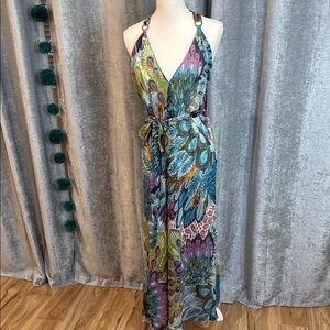 Floral Beach Maxi Cover Up